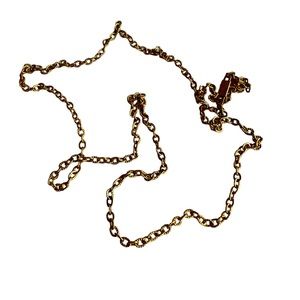 Vintage Gold Tone Textured Link Chain Necklace 18”